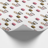 Kaffee und Cupcakes Geschenkpapier (Ecke)
