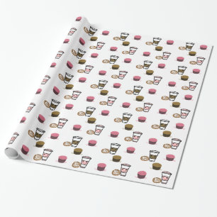 Kaffee und Cupcakes Geschenkpapier