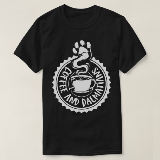 Kaffee und Dalmatiner Dalmatiner T-Shirt (Design vorne)
