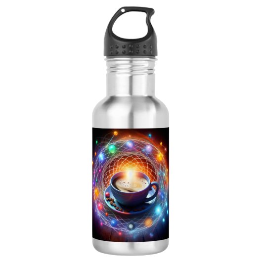 Kaffee und der Kosmos: Eine Syzygie der Energie Edelstahlflasche (Vorderseite)