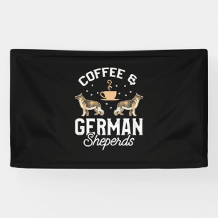 Kaffee und Deutscher Hirte Banner