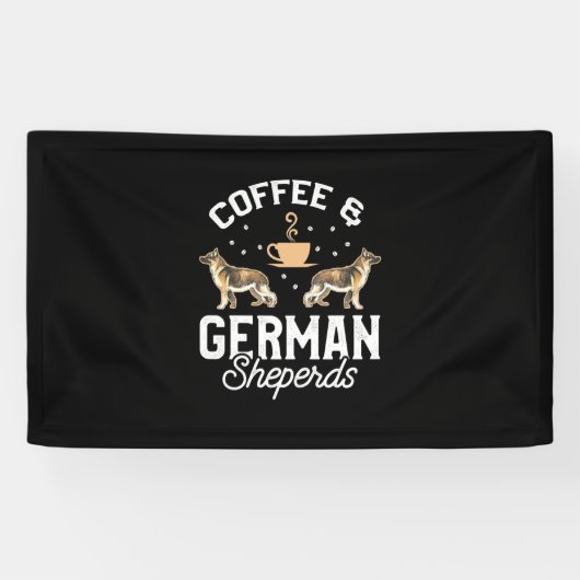Kaffee und Deutscher Hirte Banner (Horizontal)