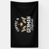 Kaffee und Deutscher Hirte Banner (Vertikal)