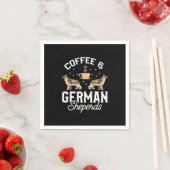 Kaffee und Deutscher Hirte Serviette (Beispiel)