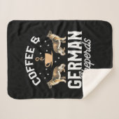 Kaffee und Deutscher Hirte Sherpadecke (Vorderseite (Horizontal))