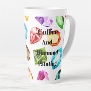 Kaffee und Diamant-Malerei  Milchtasse
