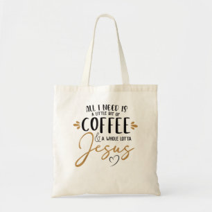 Kaffee und die ganze Menge Jesus Lover Kaffee Chri Tragetasche