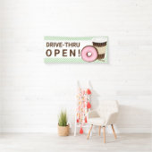 Kaffee und Donut Drive Thru Banner (Insitu)