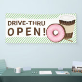 Kaffee und Donut Drive Thru Banner (Messe)