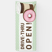 Kaffee und Donut Drive Thru Banner (Vertikal)