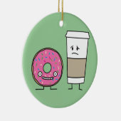 Kaffee und Donut Keramik Ornament (Rechts)