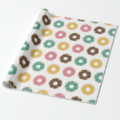 Kaffee- und Donut-Muster  Geschenkpapier (Ungerollt)
