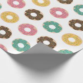 Kaffee- und Donut-Muster Geschenkpapier (Ecke)
