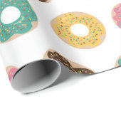 Kaffee- und Donut-Muster  Geschenkpapier (Rolleneckpunkt)
