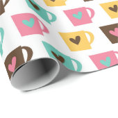 Kaffee- und Donut-Muster Geschenkpapier (Rolleneckpunkt)