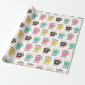Kaffee- und Donut-Muster  Geschenkpapier (Ungerollt)
