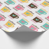 Kaffee- und Donut-Muster Geschenkpapier (Ecke)