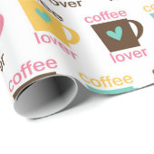 Kaffee- und Donut-Muster  Geschenkpapier (Rolleneckpunkt)