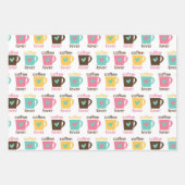 Kaffee- und Donut-Muster Geschenkpapier Set (Vorderseite 2)