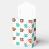 Kaffee- und Donut-Muster Geschenkschachtel (Geöffnet)