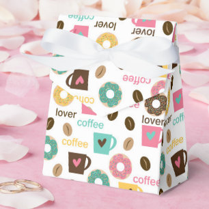 Kaffee- und Donut-Muster  Geschenkschachtel