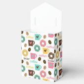 Kaffee- und Donut-Muster Geschenkschachtel (Geöffnet)