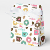 Kaffee- und Donut-Muster Geschenkschachtel (Vorderseite)