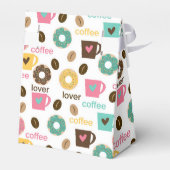 Kaffee- und Donut-Muster Geschenkschachtel (Rückseite)