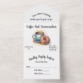 Kaffee und Donuts All In One Einladung (Innen Boden)