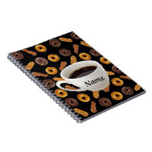Kaffee und Donuts anpassbar Notizblock (Rechte Seite)