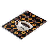 Kaffee und Donuts anpassbar Notizblock (Linke Seite)