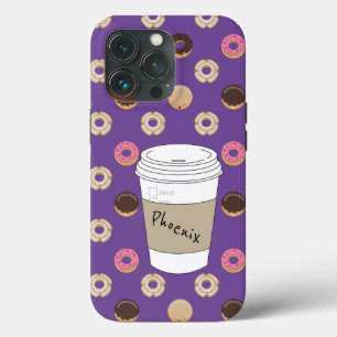 Kaffee und Donuts Individuelle Name Case-Mate iPhone Hülle