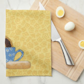 Kaffee und Donuts Küchentuch (Viertel Falte)