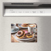 Kaffee und Donuts Magnet (In Situ (Geschirrspüler))