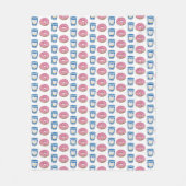 Kaffee und Donuts Mattiertes Doughnut Frühstück Fleecedecke (Vorderseite)