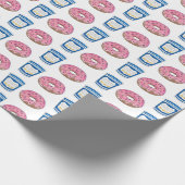 Kaffee und Donuts Mattiertes Doughnut Frühstück Geschenkpapier (Ecke)