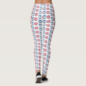 Kaffee und Donuts Mattiertes Doughnut Frühstück Leggings (Rückseite)