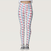 Kaffee und Donuts Mattiertes Doughnut Frühstück Leggings (Vorderseite)