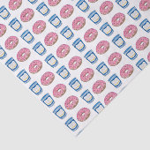 Kaffee und Donuts Mattiertes Doughnut Frühstück Seidenpapier (Ausschnitt)