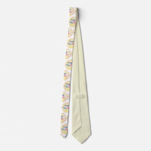 Kaffee und Donuts Neck Tie Krawatte (Rückseite)