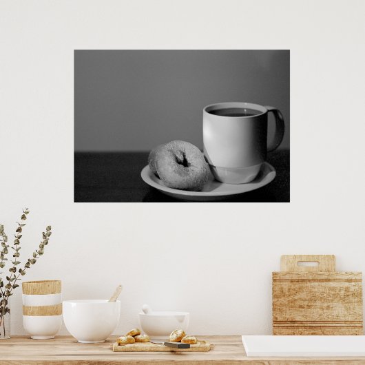 Kaffee und Donuts Poster (Küche)