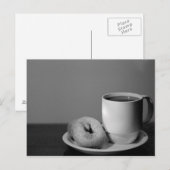 Kaffee und Donuts Postkarte (Vorne/Hinten)