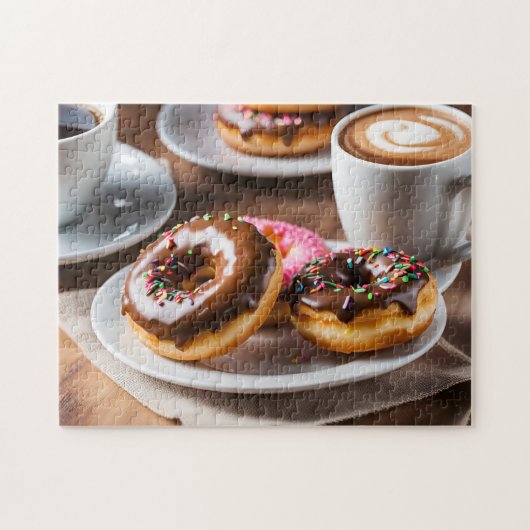 Kaffee und Donuts Puzzle (Horizontal)