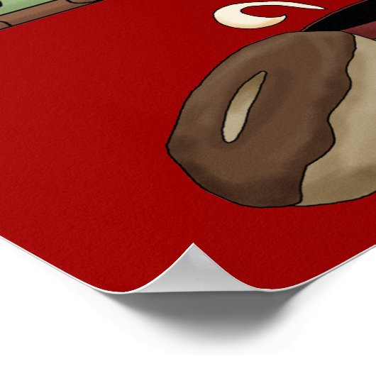 Kaffee- und Doughnut-Poster Poster (Ecke)