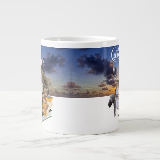 Kaffee und Eichhörnchen - Funny Eichhörnchen Lover Jumbo-Tasse (Vorderseite)