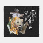 Kaffee und Eichhörnchen - Funny Squirrel Lover Fle Fleecedecke (Vorderseite (Horizontal))