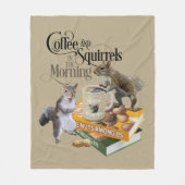 Kaffee und Eichhörnchen - Funny Squirrel Lover Fleecedecke (Vorderseite)