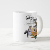 Kaffee und Eichhörnchen - Funny Squirrel Lover Jumbo-Tasse (Vorderseite Rechts)