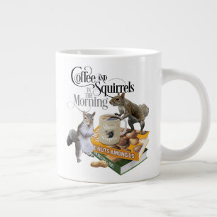 Kaffee und Eichhörnchen - Funny Squirrel Lover Jumbo-Tasse