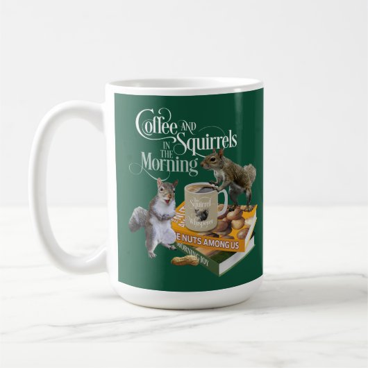Kaffee und Eichhörnchen - Funny Squirrel Lover Kaf Kaffeetasse (Links)
